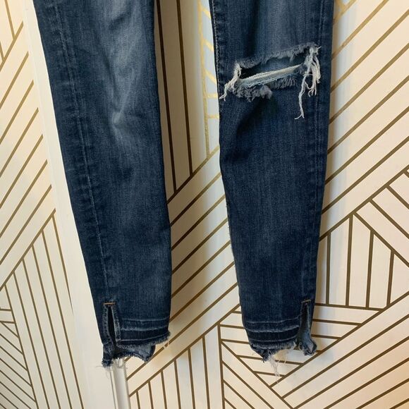 Frame Distressed Le Skinny De Jeanne Jeans - Picture 2 of 8